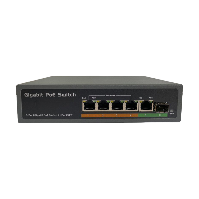 Switch PoE industrial 4 + 1 porturi