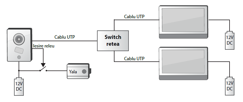 instalare cu switch de retea standard